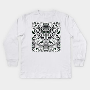 Lithuanian Minimalistic folk pattern Kids Long Sleeve T-Shirt